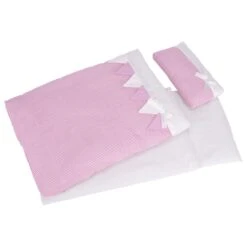 Puppen Bettzeug Rosa Streifen (goki 51589)