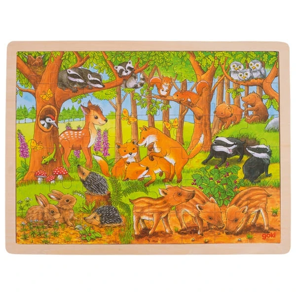 Einlegepuzzle Tierkinder Im Wald (goki 57734) 3 Einlegepuzzle Tierkinder Im Wald (goki 57734)