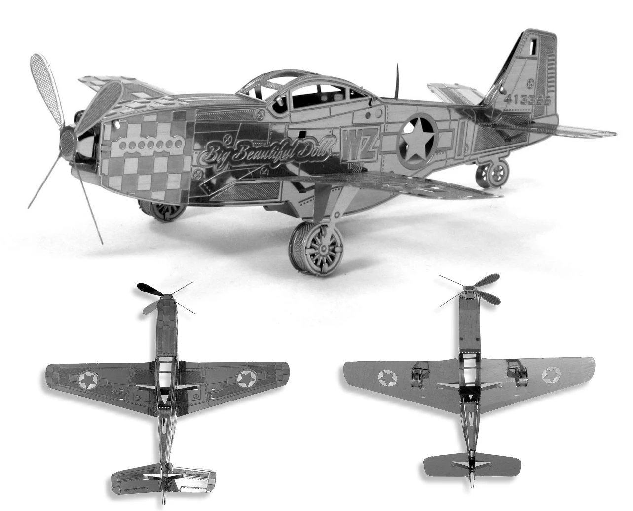 Metal Earth - P-51 Mustang 4 Metal Earth - P-51 Mustang – Bild 2
